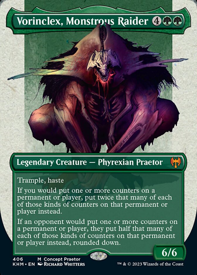 Vorinclex, Monstrous Raider (Borderless Concept Praetors) [Phyrexia: All Will Be One] | Play N Trade Winnipeg