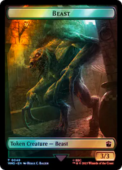 Human Noble // Beast Double-Sided Token (Surge Foil) [Doctor Who Tokens] | Play N Trade Winnipeg