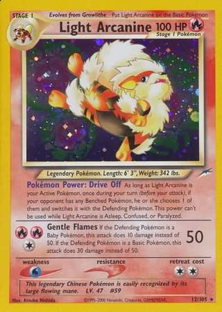 Light Arcanine (12/105) [Neo Destiny Unlimited] | Play N Trade Winnipeg