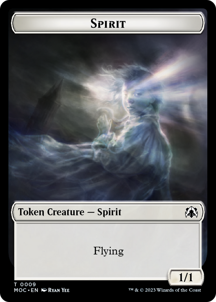 Spirit (9) // Treasure Double-Sided Token [March of the Machine Commander Tokens] | Play N Trade Winnipeg