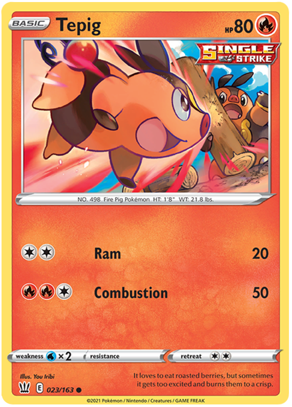 Tepig (023/163) [Sword & Shield: Battle Styles] | Play N Trade Winnipeg