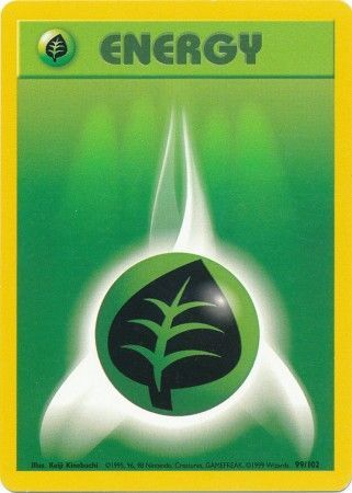 Grass Energy (99/102) [Base Set Unlimited] | Play N Trade Winnipeg