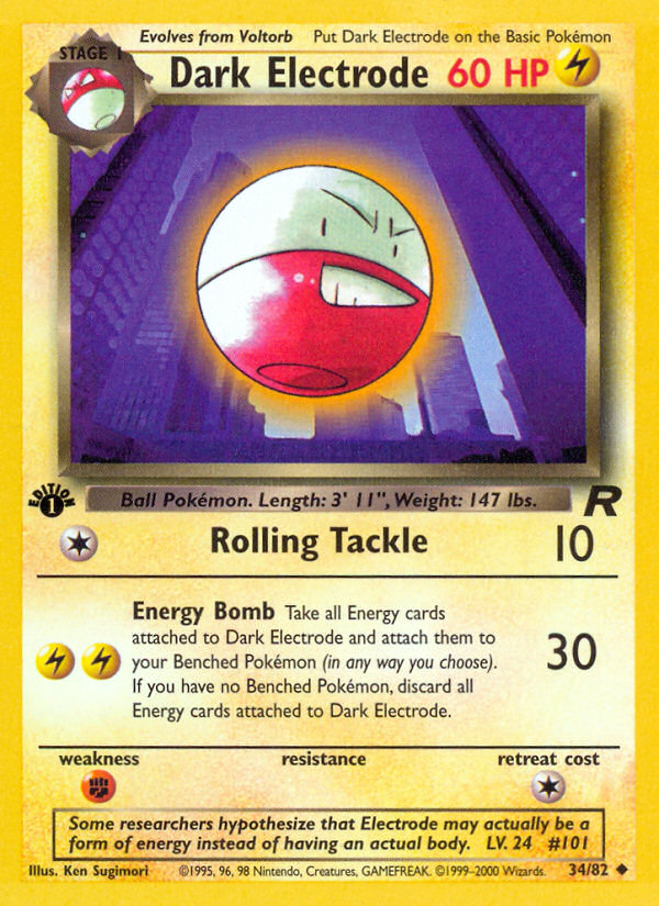 Dark Electrode (34/82) [Team Rocket 1st Edition] | Play N Trade Winnipeg