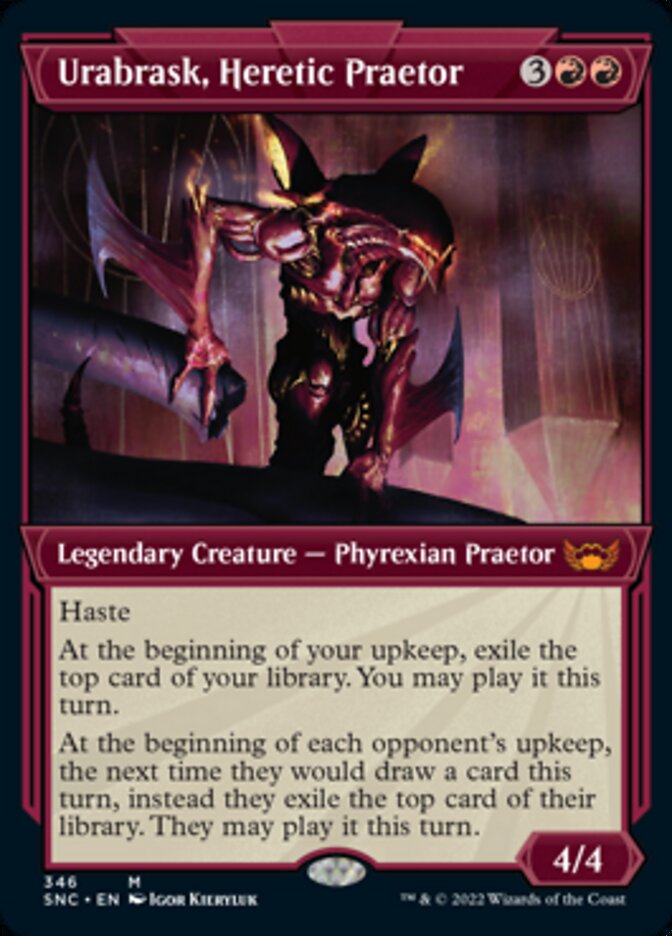 Urabrask, Heretic Praetor (Showcase Art Deco) [Streets of New Capenna] | Play N Trade Winnipeg