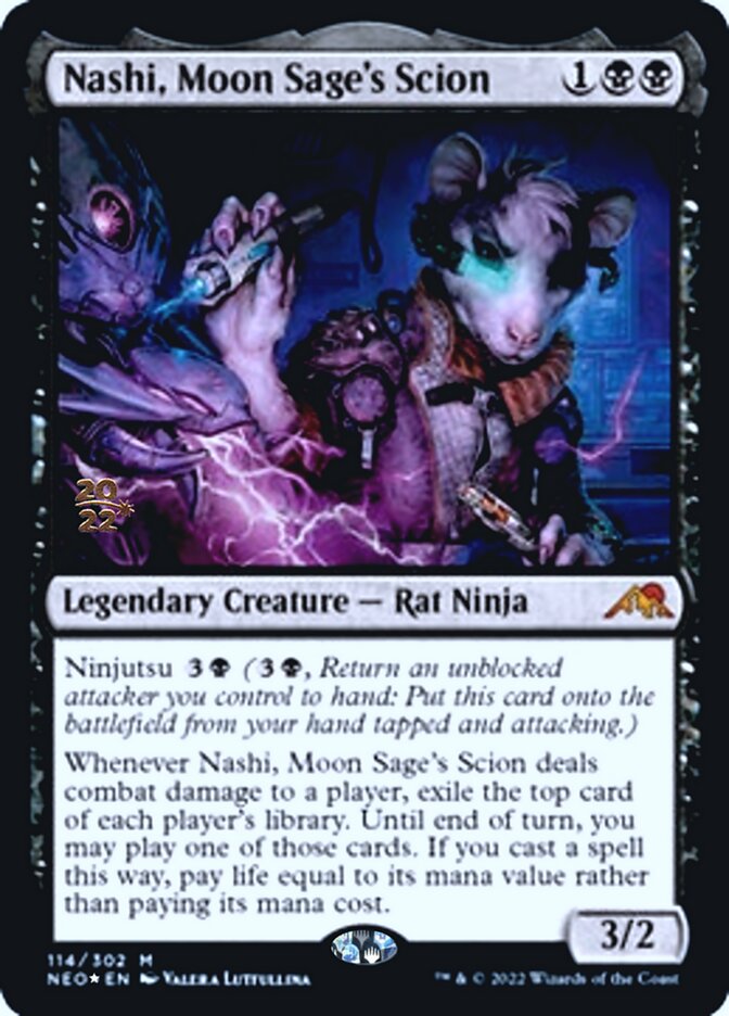 Nashi, Moon Sage's Scion [Kamigawa: Neon Dynasty Prerelease Promos] | Play N Trade Winnipeg