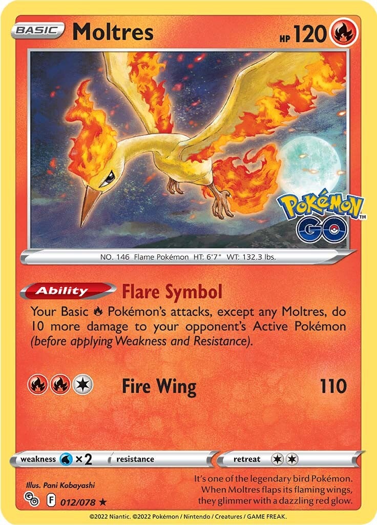 Moltres (012/078) [Pokémon GO] | Play N Trade Winnipeg