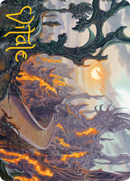 Drossforge Bridge Art Card (Gold-Stamped Signature) [Modern Horizons 2 Art Series] | Play N Trade Winnipeg