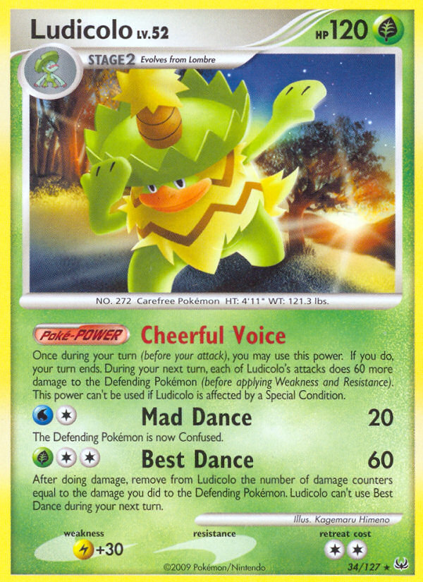 Ludicolo (34/127) [Platinum: Base Set] | Play N Trade Winnipeg