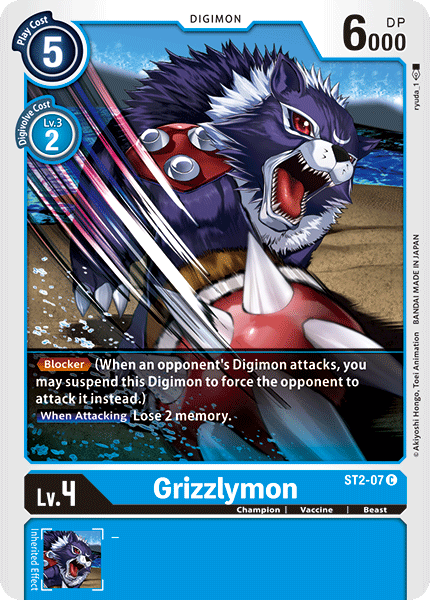 Grizzlymon [ST2-07] [Starter Deck: Cocytus Blue] | Play N Trade Winnipeg