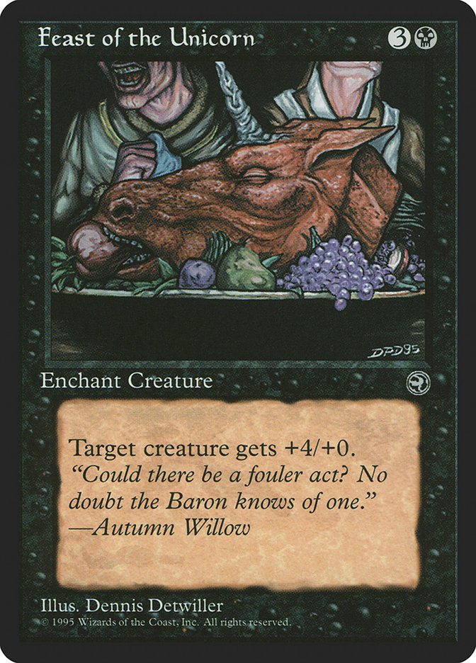 Feast of the Unicorn (Autumn Willow Flavor Text) [Homelands] | Play N Trade Winnipeg