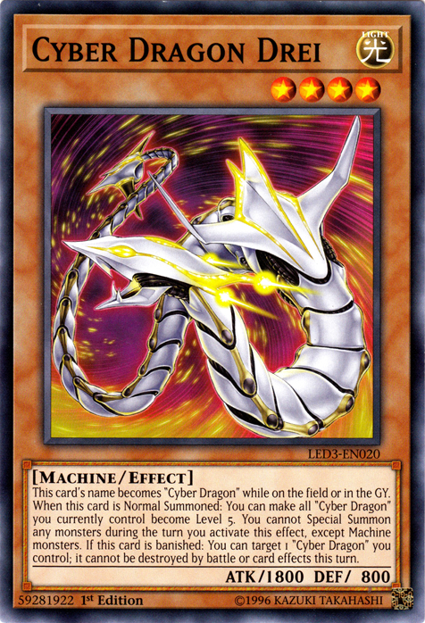 Cyber Dragon Drei [LED3-EN020] Common | Play N Trade Winnipeg