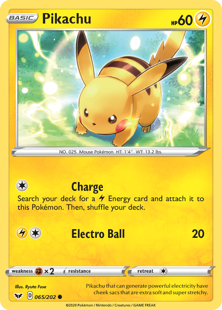 Pikachu (065/202) [Sword & Shield: Base Set] | Play N Trade Winnipeg