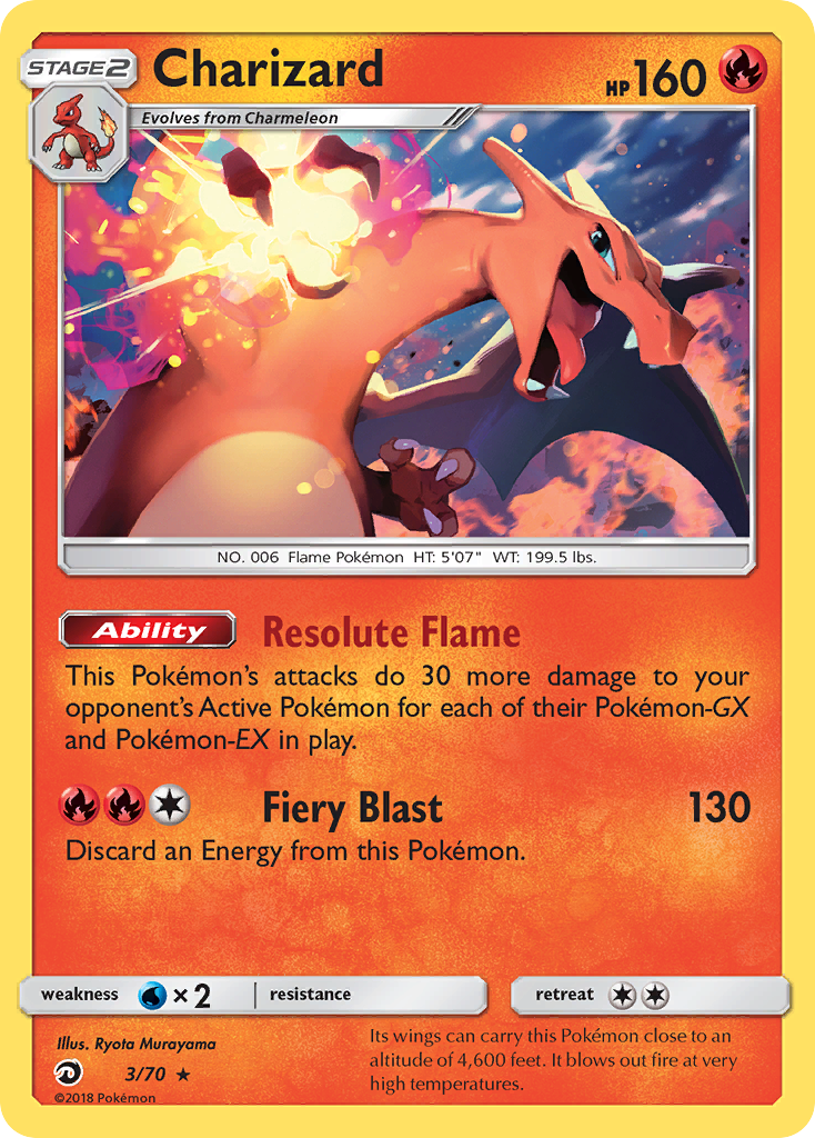 Charizard (3/70) [Sun & Moon: Dragon Majesty] | Play N Trade Winnipeg