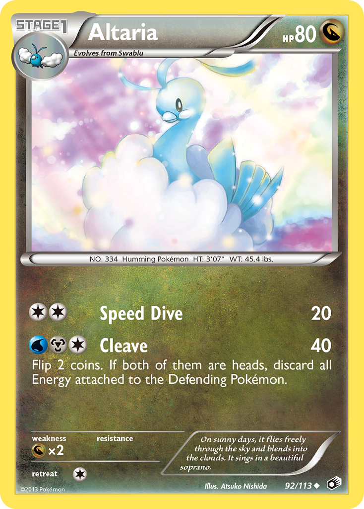 Altaria (92/113) [Black & White: Legendary Treasures] | Play N Trade Winnipeg