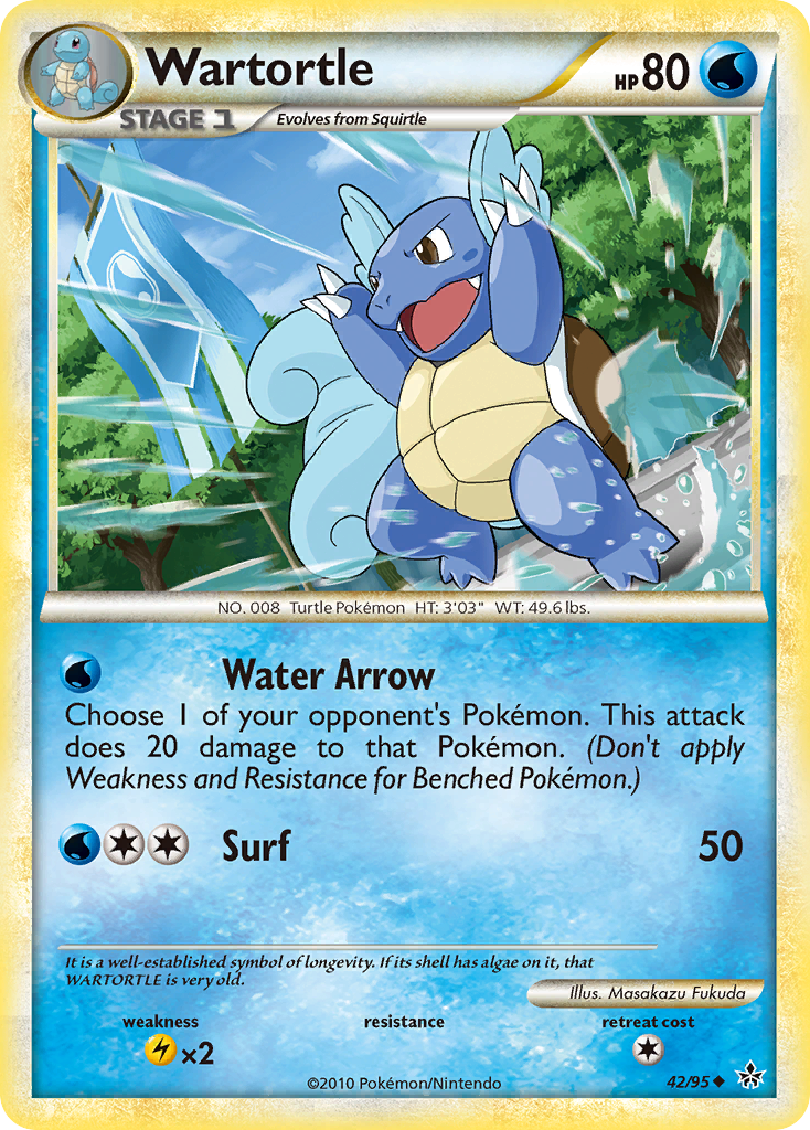 Wartortle (42/95) [HeartGold & SoulSilver: Unleashed] | Play N Trade Winnipeg