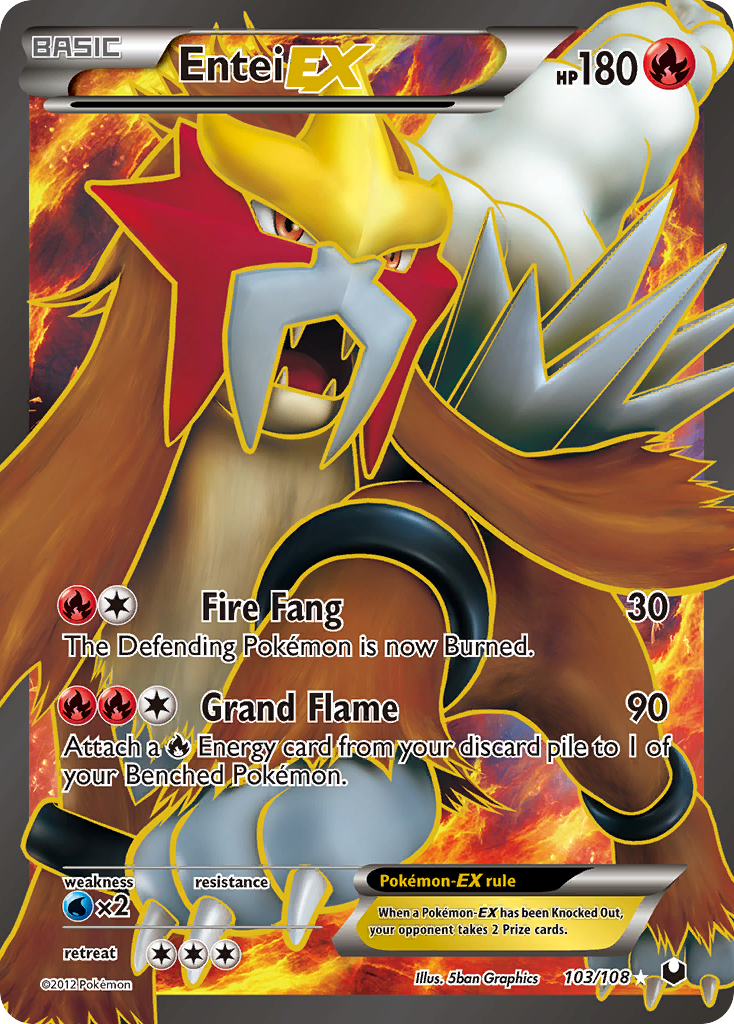 Entei EX (103/108) [Black & White: Dark Explorers] | Play N Trade Winnipeg