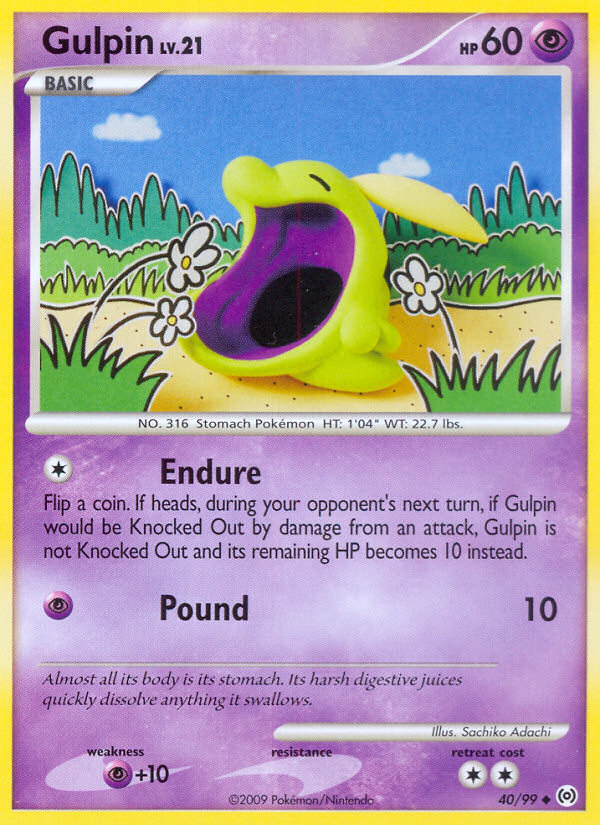 Gulpin (40/99) [Platinum: Arceus] | Play N Trade Winnipeg