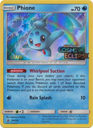 Phione (SM220) (Staff Prerelease Promo) [Sun & Moon: Black Star Promos] | Play N Trade Winnipeg