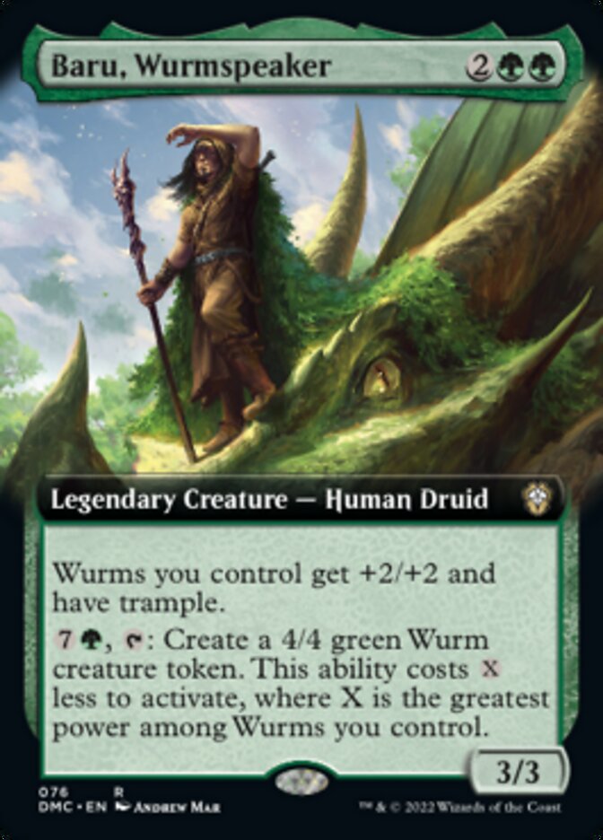 Baru, Wurmspeaker (Extended Art) [Dominaria United Commander] | Play N Trade Winnipeg