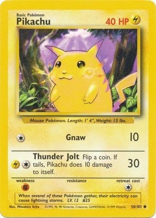 Pikachu (58/102) [Base Set Unlimited] | Play N Trade Winnipeg