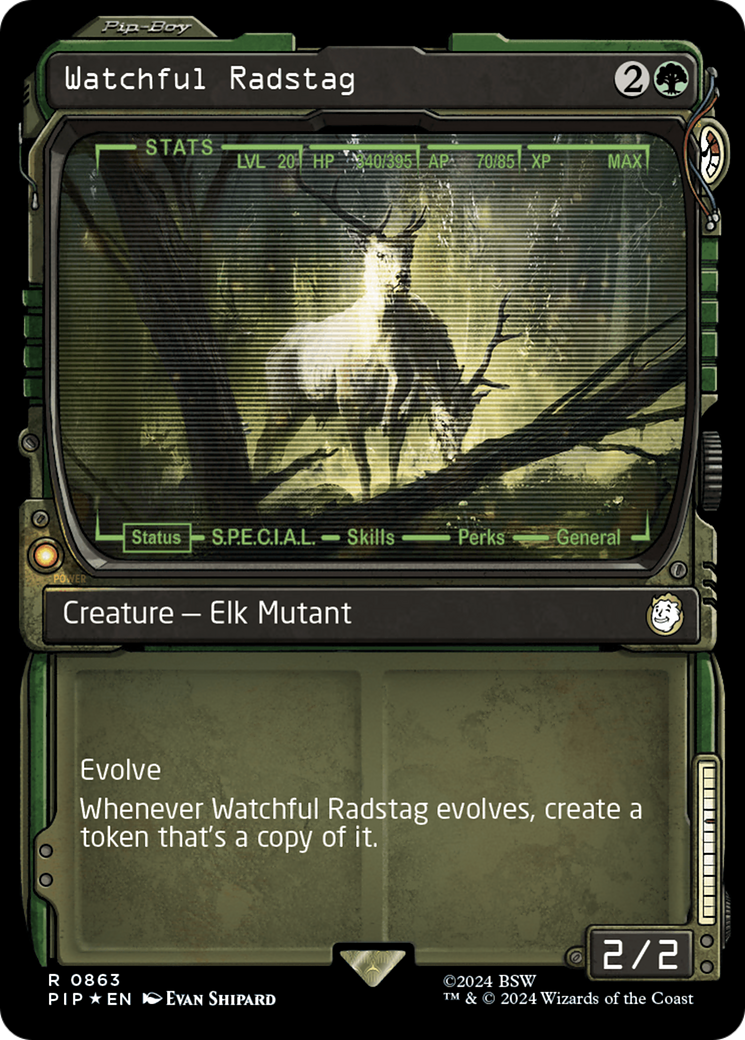 Watchful Radstag (Showcase) (Surge Foil) [Fallout] | Play N Trade Winnipeg