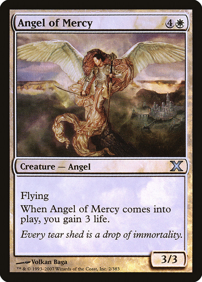 Angel of Mercy (Premium Foil) [Tenth Edition] | Play N Trade Winnipeg