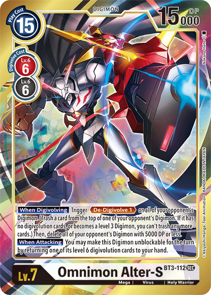 Omnimon Alter-S [BT3-112] (Alternate Art) [Release Special Booster Ver.1.5] | Play N Trade Winnipeg