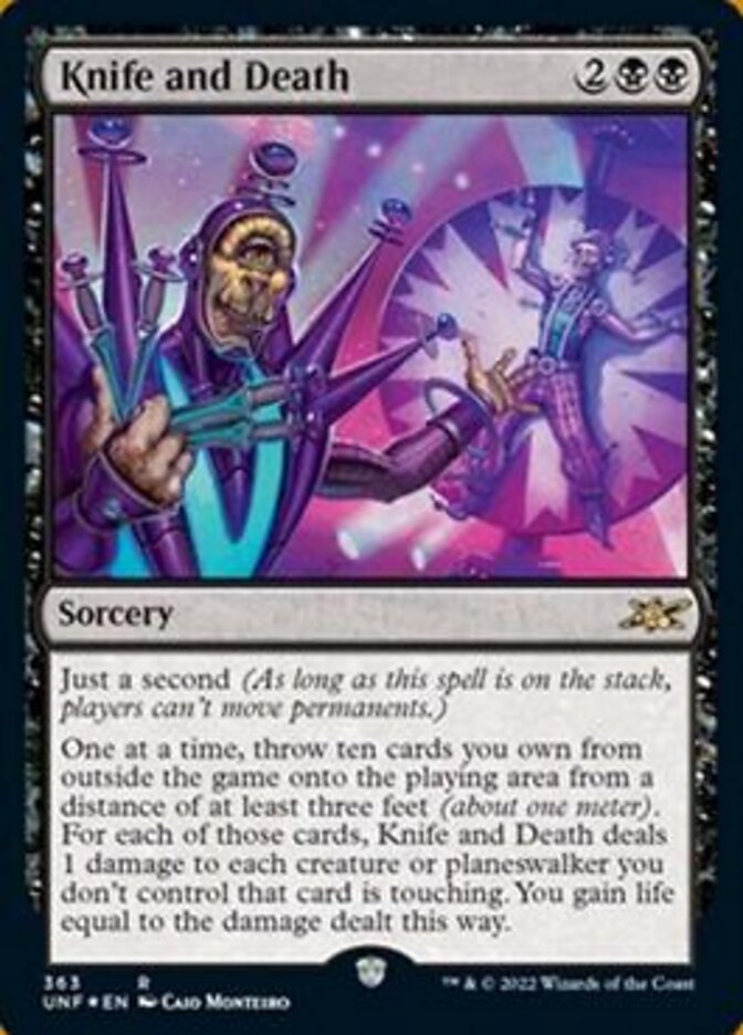 Knife and Death (Galaxy Foil) [Unfinity] | Play N Trade Winnipeg