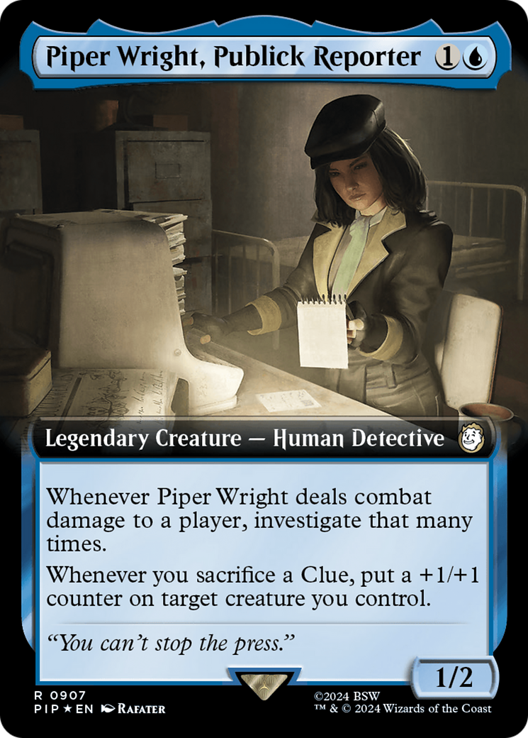 Piper Wright, Publick Reporter (Extended Art) (Surge Foil) [Fallout] | Play N Trade Winnipeg