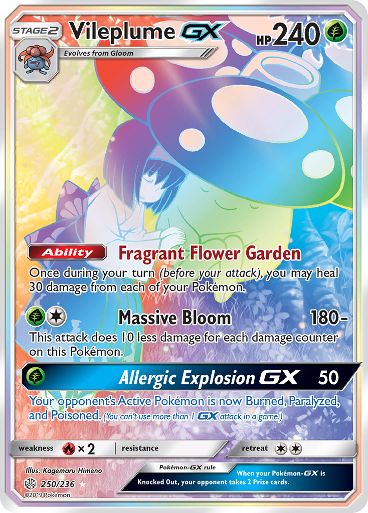 Vileplume GX (250/236) [Sun & Moon: Cosmic Eclipse] | Play N Trade Winnipeg