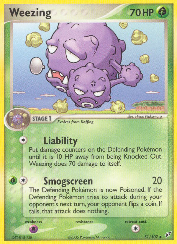 Weezing (51/107) [EX: Deoxys] | Play N Trade Winnipeg