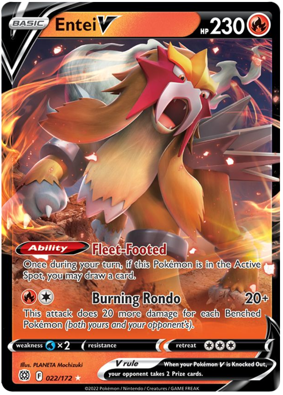 Entei V (022/172) [Sword & Shield: Brilliant Stars] | Play N Trade Winnipeg