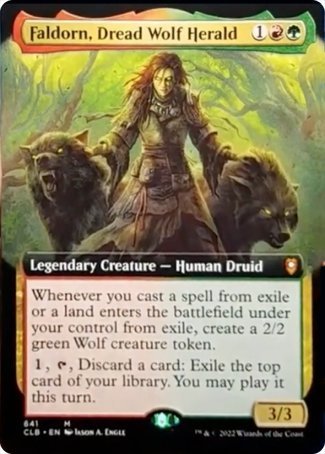 Faldorn, Dread Wolf Herald (Extended Art) [Commander Legends: Battle for Baldur's Gate] | Play N Trade Winnipeg