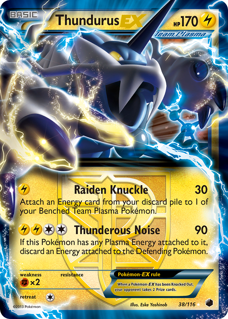 Thundurus EX (38/116) [Black & White: Plasma Freeze] | Play N Trade Winnipeg