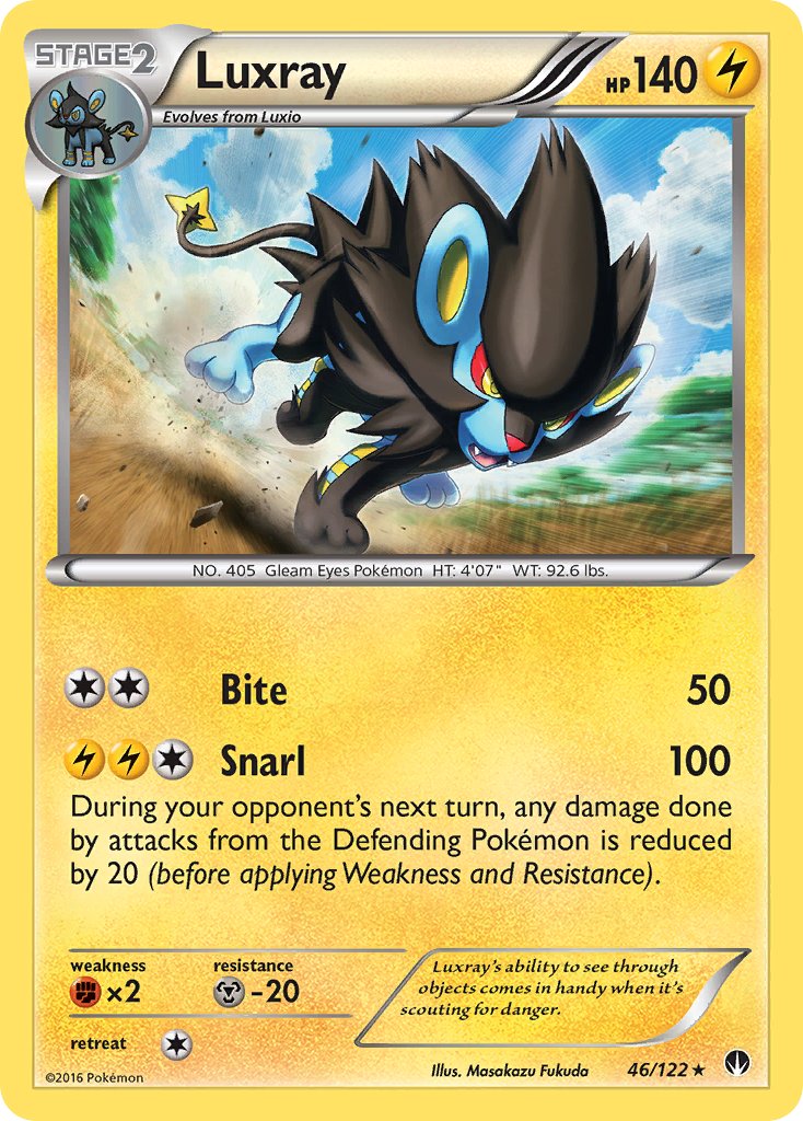 Luxray (46/122) (Cracked Ice Holo) [XY: BREAKpoint] | Play N Trade Winnipeg