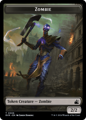 Elf Knight // Zombie Double-Sided Token [Ravnica Remastered Tokens] | Play N Trade Winnipeg