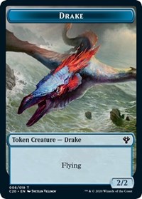 Drake // Insect (018) Double-sided Token [Commander 2020 Tokens] | Play N Trade Winnipeg