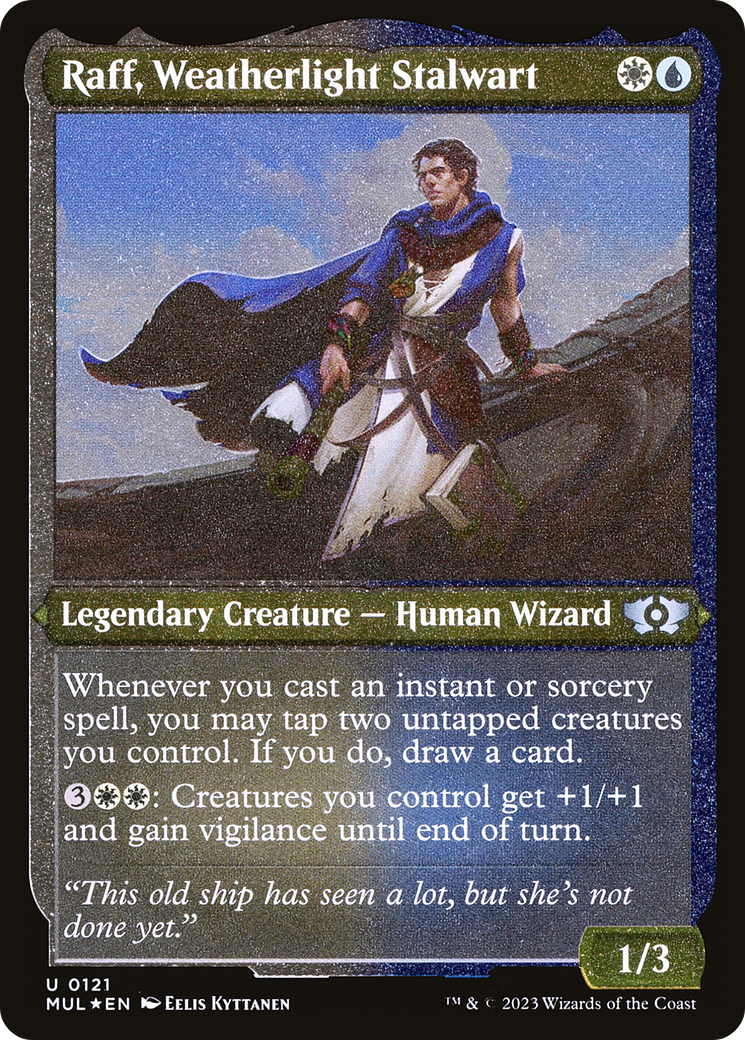 Raff, Weatherlight Stalwart (Foil Etched) [Multiverse Legends] | Play N Trade Winnipeg