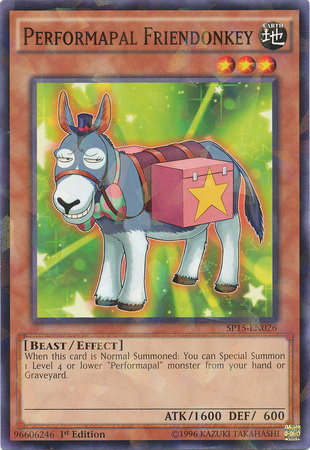 Performapal Friendonkey [SP15-EN026] Shatterfoil Rare | Play N Trade Winnipeg