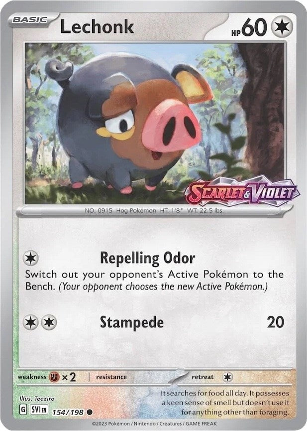 Lechonk (154/198) (Store Promo) [Scarlet & Violet: Base Set] | Play N Trade Winnipeg