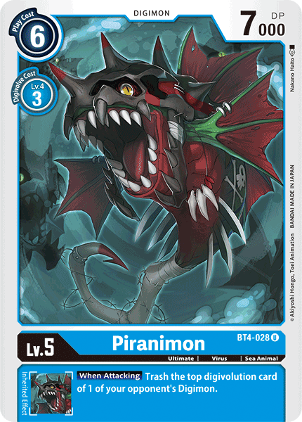 Piranimon [BT4-028] [Great Legend] | Play N Trade Winnipeg