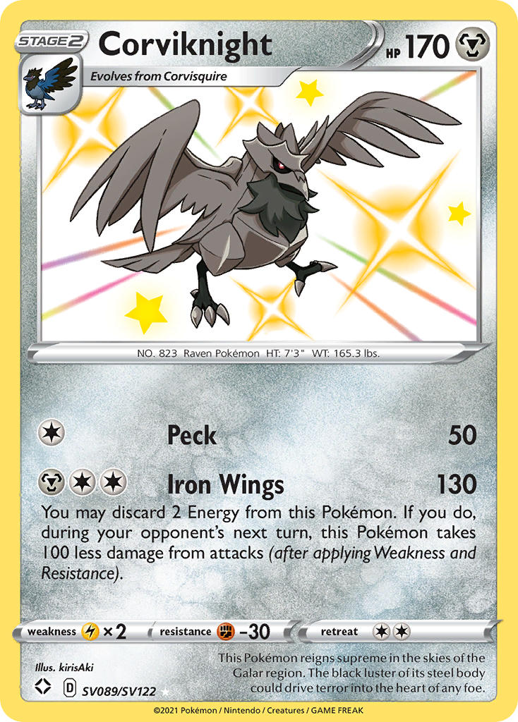 Corviknight (SV089/SV122) [Sword & Shield: Shining Fates] | Play N Trade Winnipeg