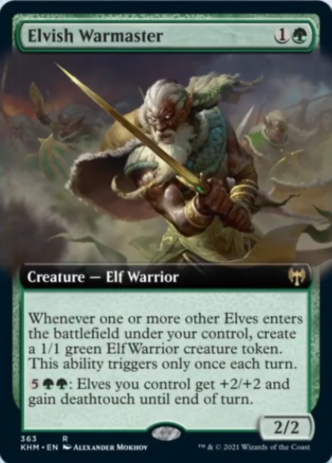 Elvish Warmaster (Extended Art) [Kaldheim] | Play N Trade Winnipeg