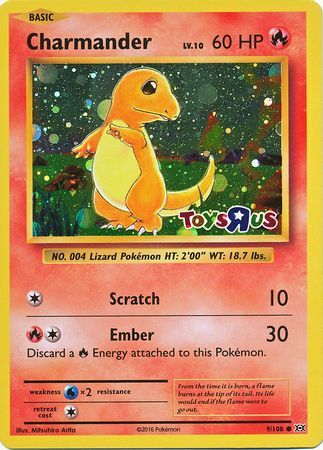 Charmander (9/108) (Toys R Us Promo) [XY: Evolutions] | Play N Trade Winnipeg