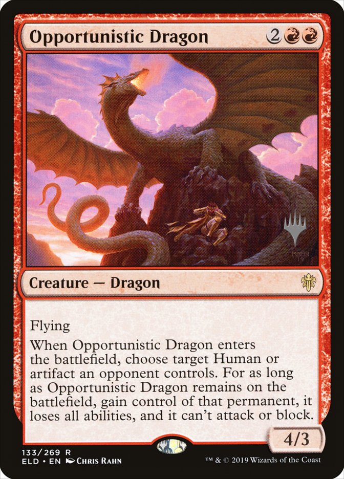 Opportunistic Dragon (Promo Pack) [Throne of Eldraine Promos] | Play N Trade Winnipeg