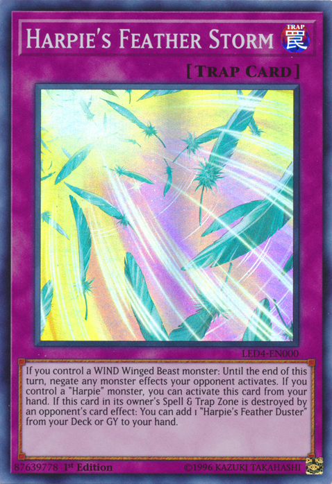 Harpie's Feather Storm [LED4-EN000] Super Rare | Play N Trade Winnipeg