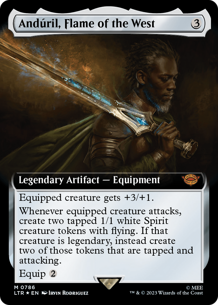 Anduril, Flame of the West (Extended Art) (Surge Foil) [The Lord of the Rings: Tales of Middle-Earth] | Play N Trade Winnipeg