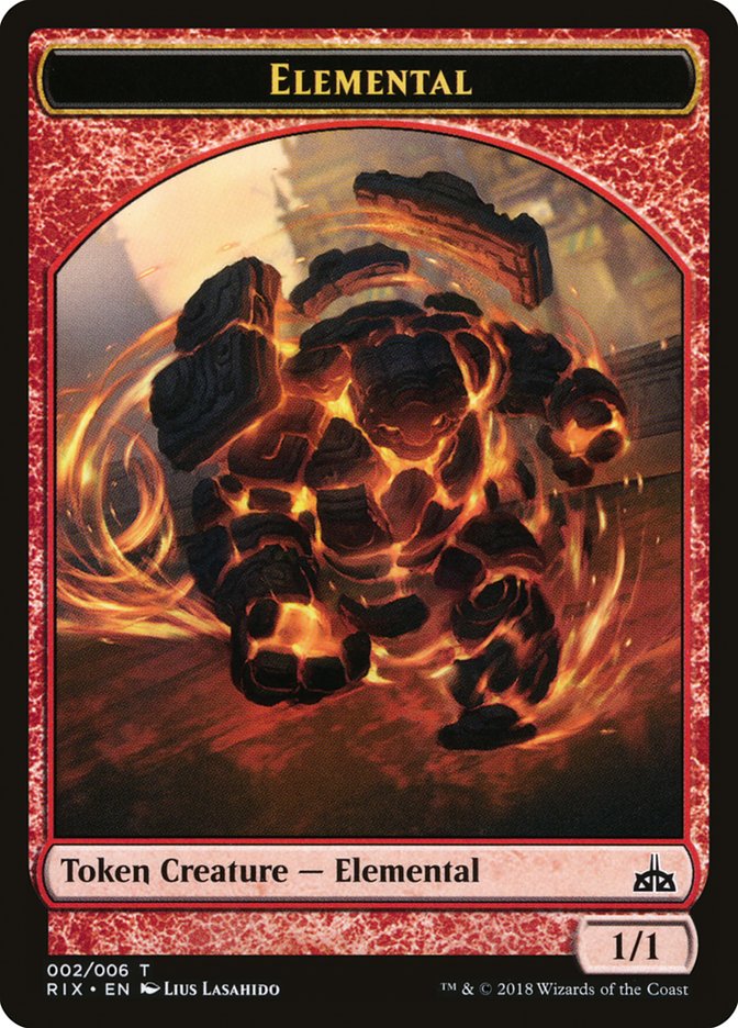 Elemental (002/006) [Rivals of Ixalan Tokens] | Play N Trade Winnipeg