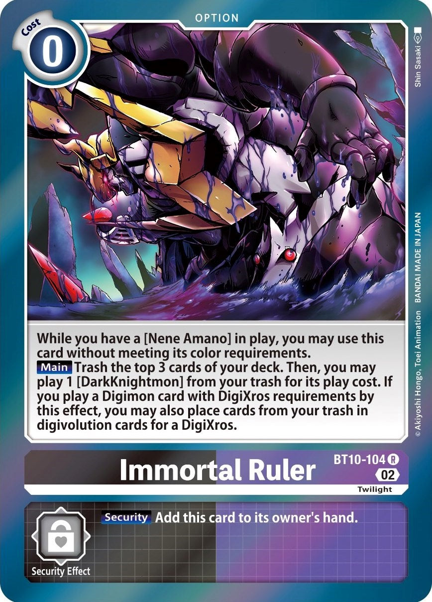 Immortal Ruler [BT10-104] [Xros Encounter] | Play N Trade Winnipeg