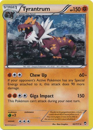 Tyrantrum (62/111) (Cosmos Holo) [XY: Furious Fists] | Play N Trade Winnipeg